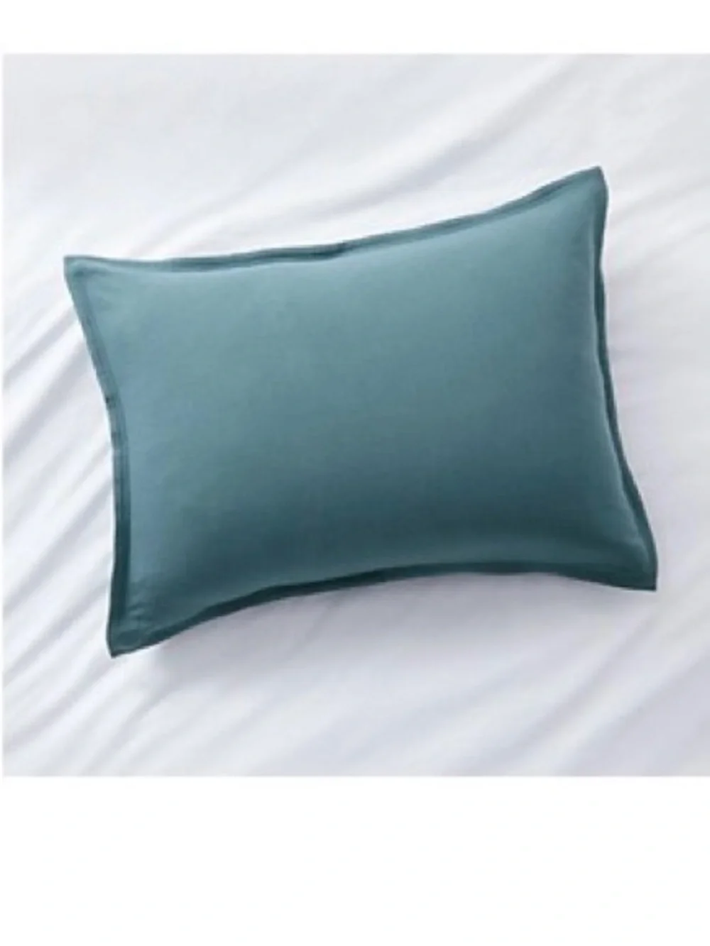 Crate & Barrel Organic Double Weave Blue Full/Queen Duvet & 2 Standard Sham Set
